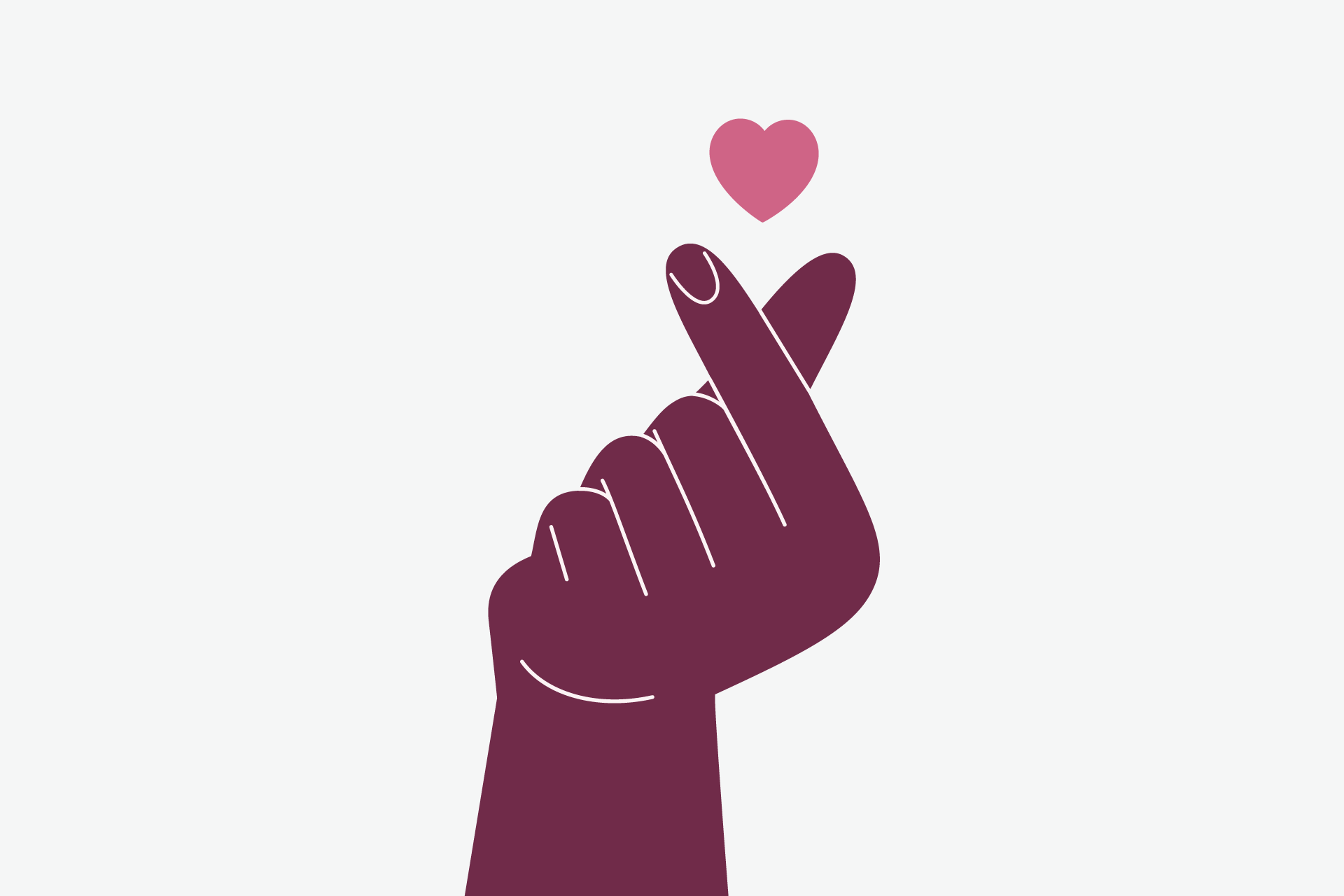 Hand with a heart representing professional services recruitment support. 