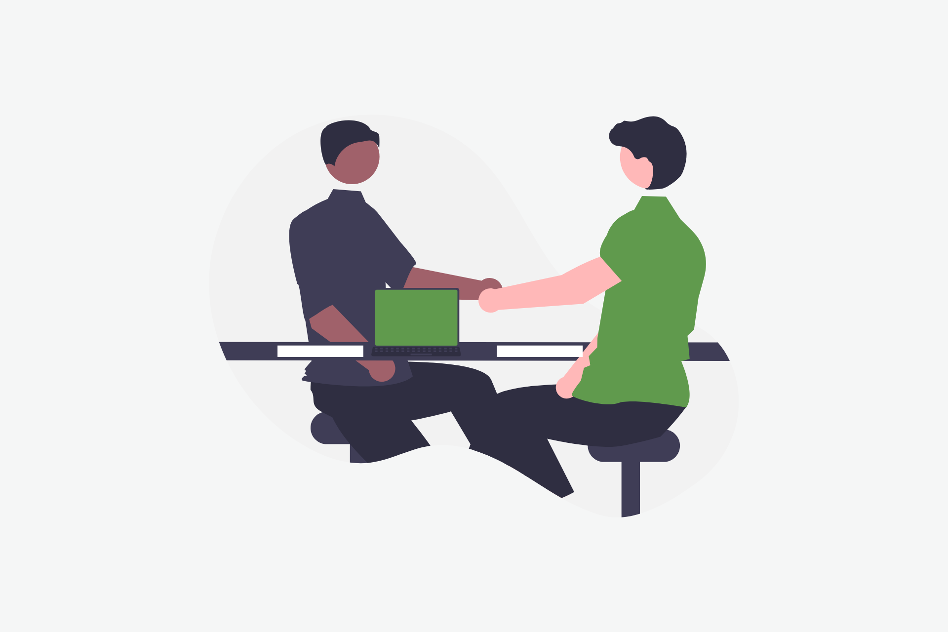 Two graduates representing career opportunities and professional growth