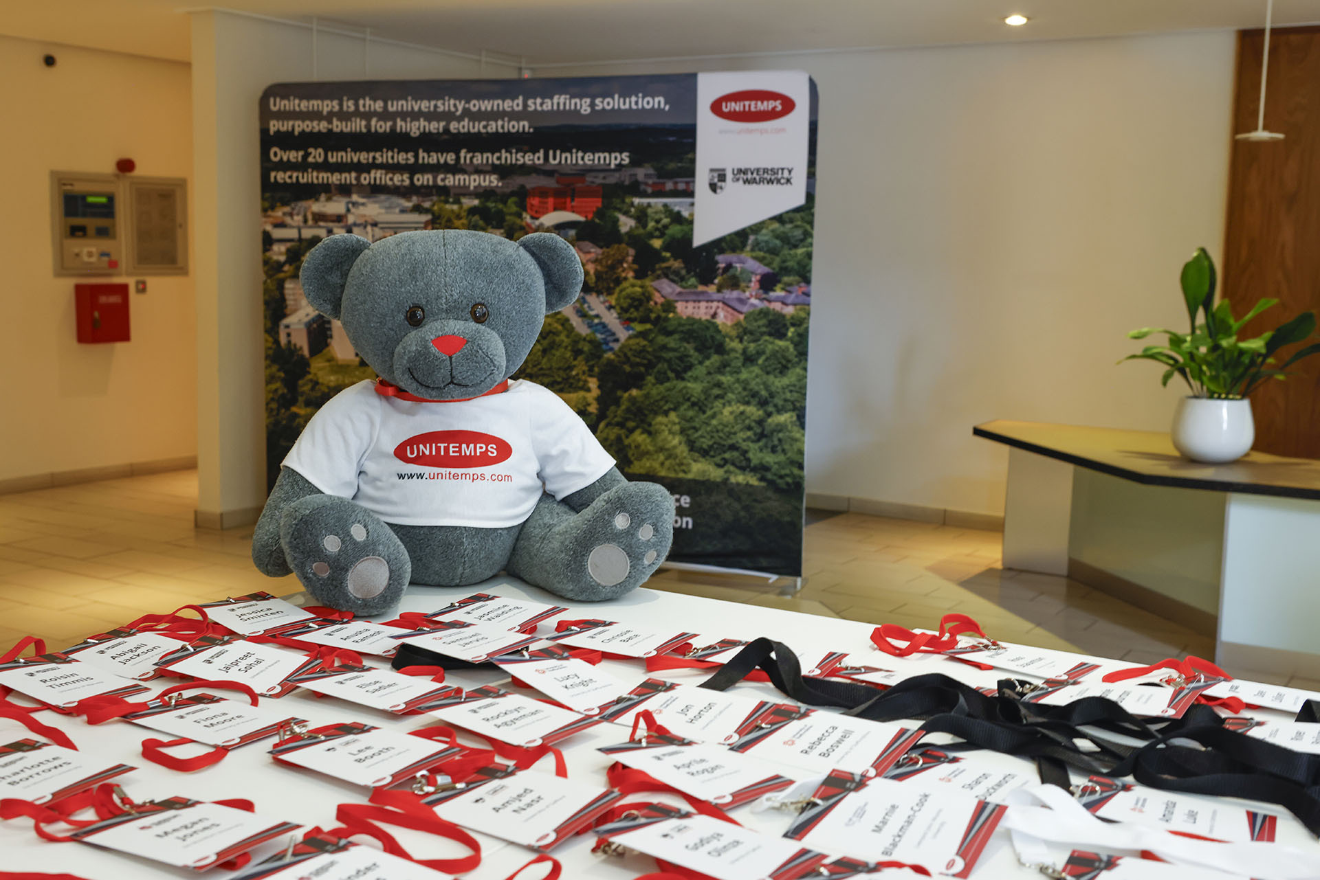 Utie bear at the Unitemps Annual Conference 2025